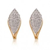 Designer Earrings with Certified Diamonds in 18k Yellow Gold - ER0511P